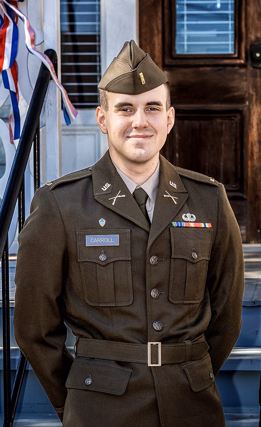 A male cadet in dress uniform